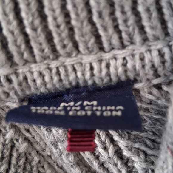 Tommy Bahama Arctic Isles Half-Zip Sweater Men's Medium Cotton Surf Beach - Picture 6 of 6